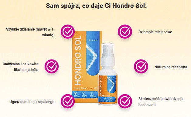 Hondro Sol - Twojego naturalnego sojusznika w walce z chorobami stawów
